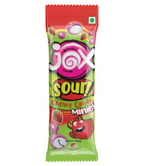 JOX Sour Chewy Candy Minnies – Ekşi Çilek Aromalı Çiğnenebilir Şekerleme 10g x 24