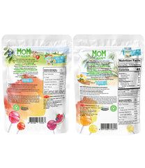 MOM Organik Lolipop Karışık 4’lü Paket – Meyveli & Tropical, 58g X 4