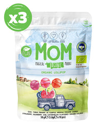 MOM Organik Meyveli Lolipop – 3’lü Paket