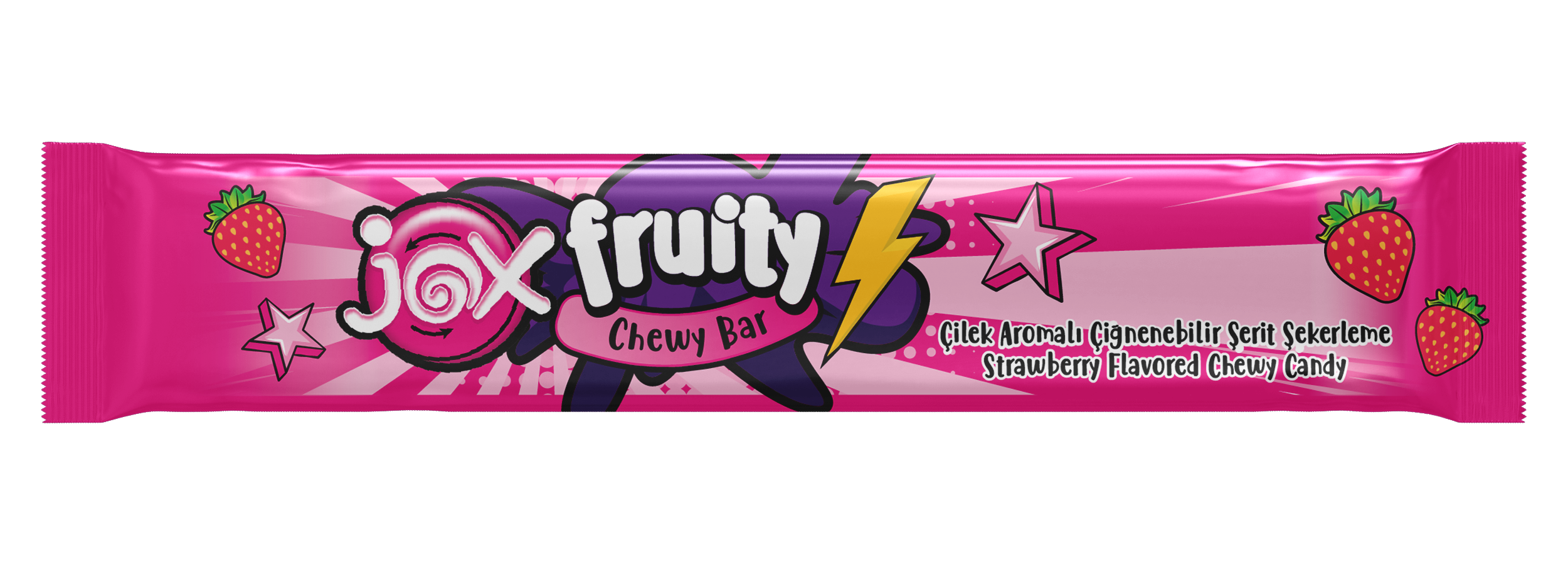 JOX Fruity Chewy Bar Çilek Aromalı Çiğnenebilir Şekerleme