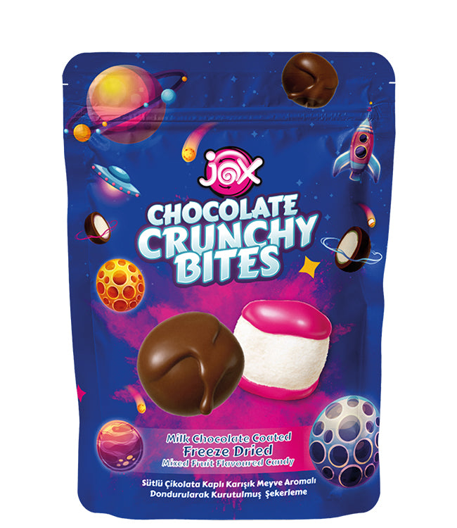 JOX Chocolate Crunchy Bites – Sütlü Çikolata Kaplı Freeze Dried Şekerleme 50g