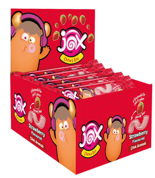 JOX Çilek Aromalı Çiğnenebilir Şerit Şekerleme, 7g X 60