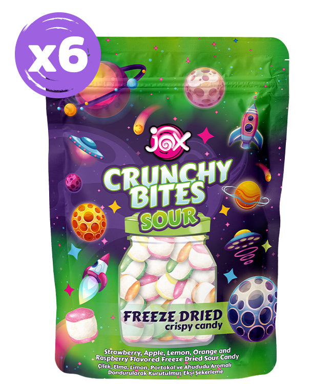 JOX Crunchy Bites Sour Freeze Dried – 6’lı Paket 50gr X 6