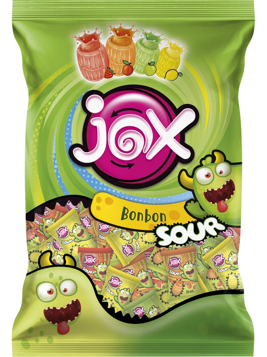 JOX Bonbon Sour – Ekşi Meyve Aromalı Dolgulu Sert Şekerleme, 5g x 200