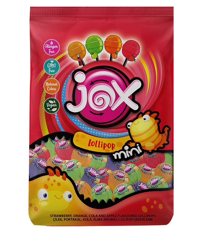 JOX Mini Lollipop – Karışık Meyve Aromalı Mini Lolipop, 6,5g X 22