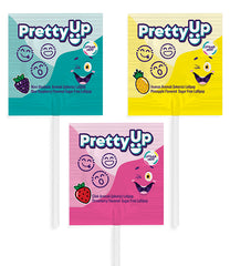 Pretty Up Şekersiz Lolipop – Mavi Ahududu, Çilek ve Ananas Aromalı 3’lü Paket