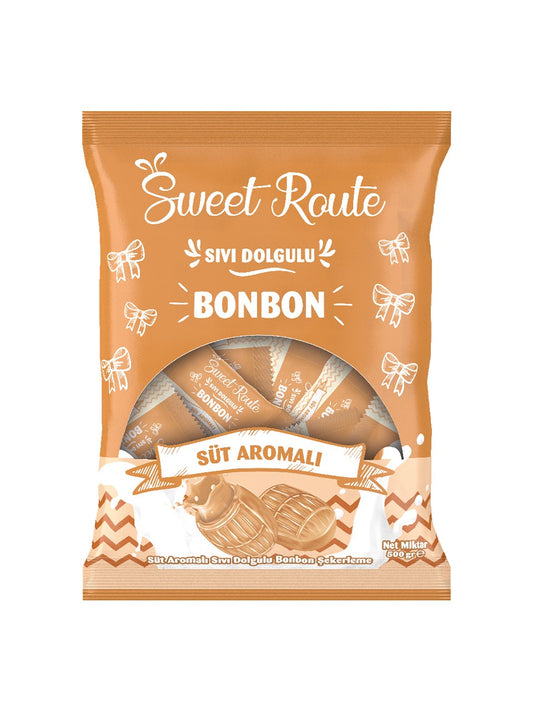 Süt Aromalı Sıvı Dolgulu Bonbon, 500g