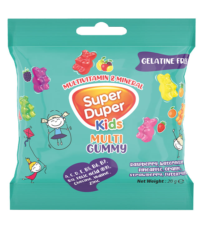 Super Duper Kids Vitamin ve Mineral İlaveli Yumuşak Şekerleme, x 40