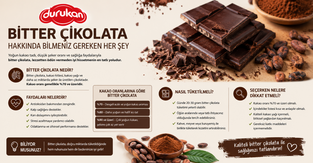 Bitter Çikolata Hakkında Bilmeniz Gereken Her Şey
