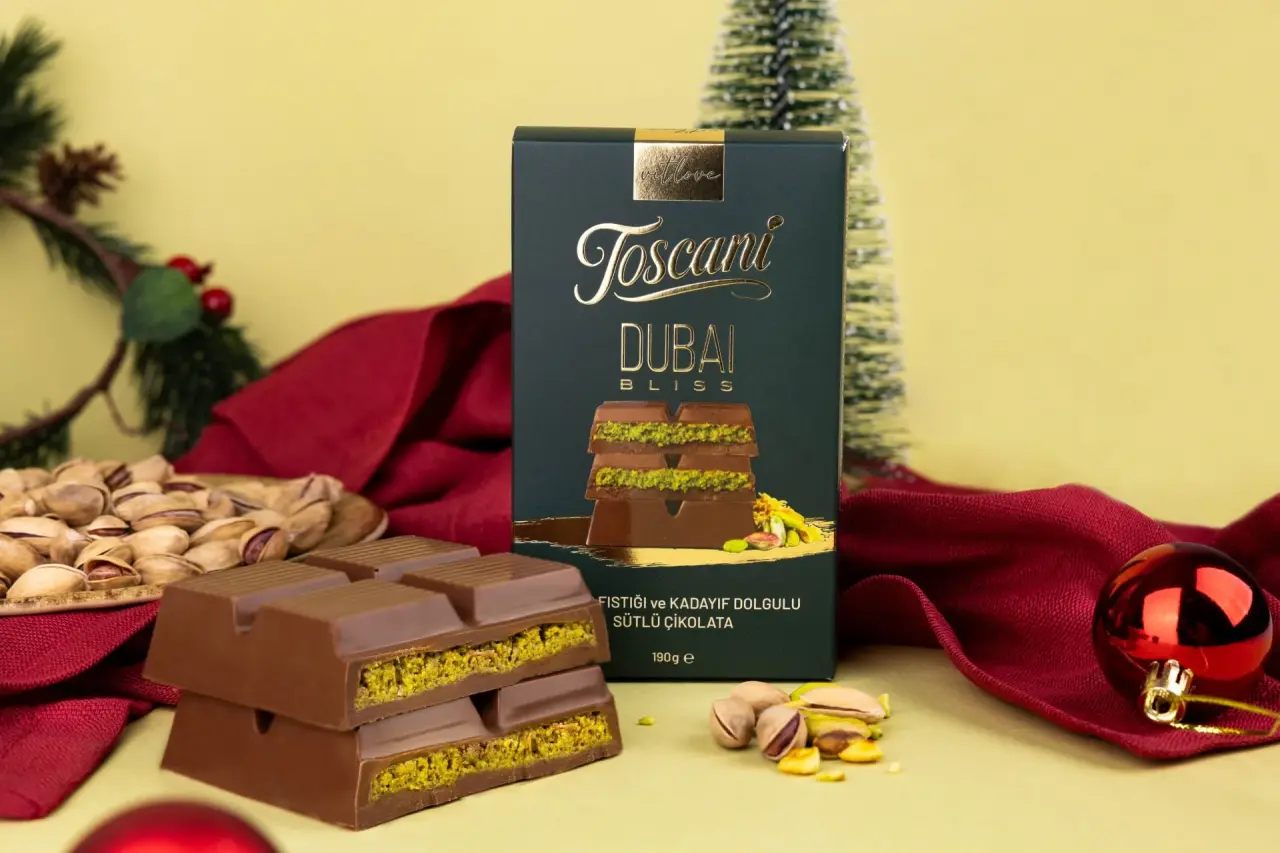 Vitlove Toscani Dubai Çikolatası | En İyi Fıstıklı Kadayıflı Çikolata