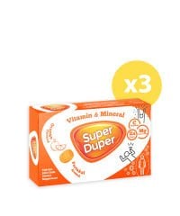 Super Duper Portakal Vitamin Mineral Bonbon 3'lü Avantaj Paket