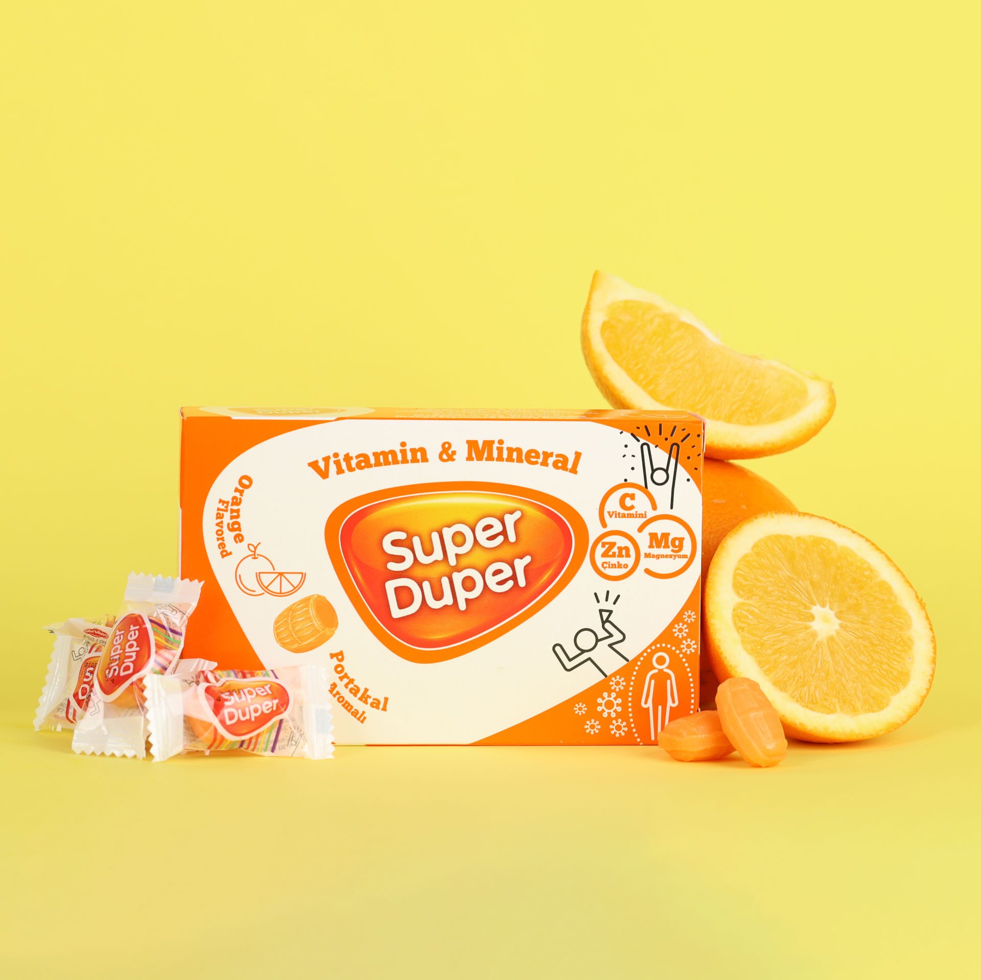 Super Duper Portakal Vitamin Mineral Bonbon 4 gr x 14 Adet