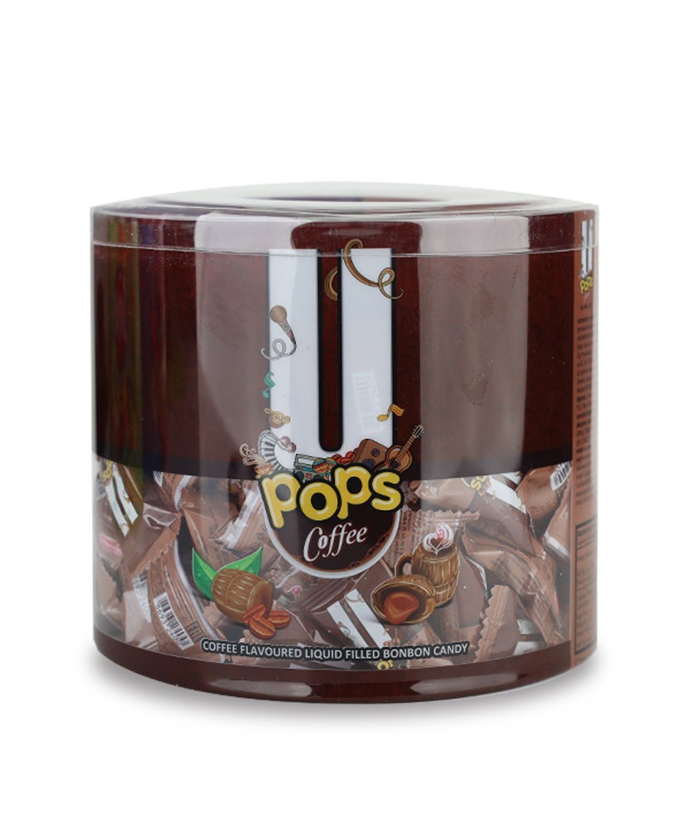 U Pops Kahve Aromalı Sıvı Dolgulu Bonbon Şekerleme Silindir 5 gr x 200