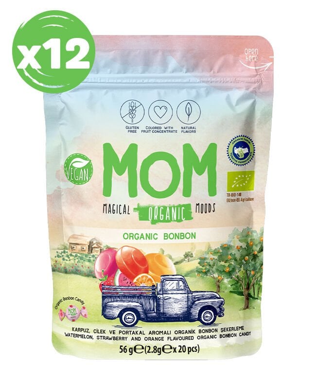 Organik Meyveli Bonbon, 56g X 12