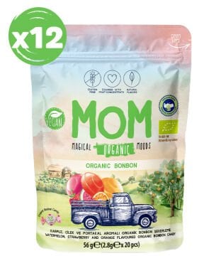 Organik Meyveli Bonbon, 56g X 12