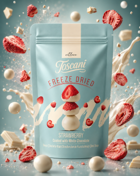 Beyaz Çikolatalı Çilek Draje, 60G