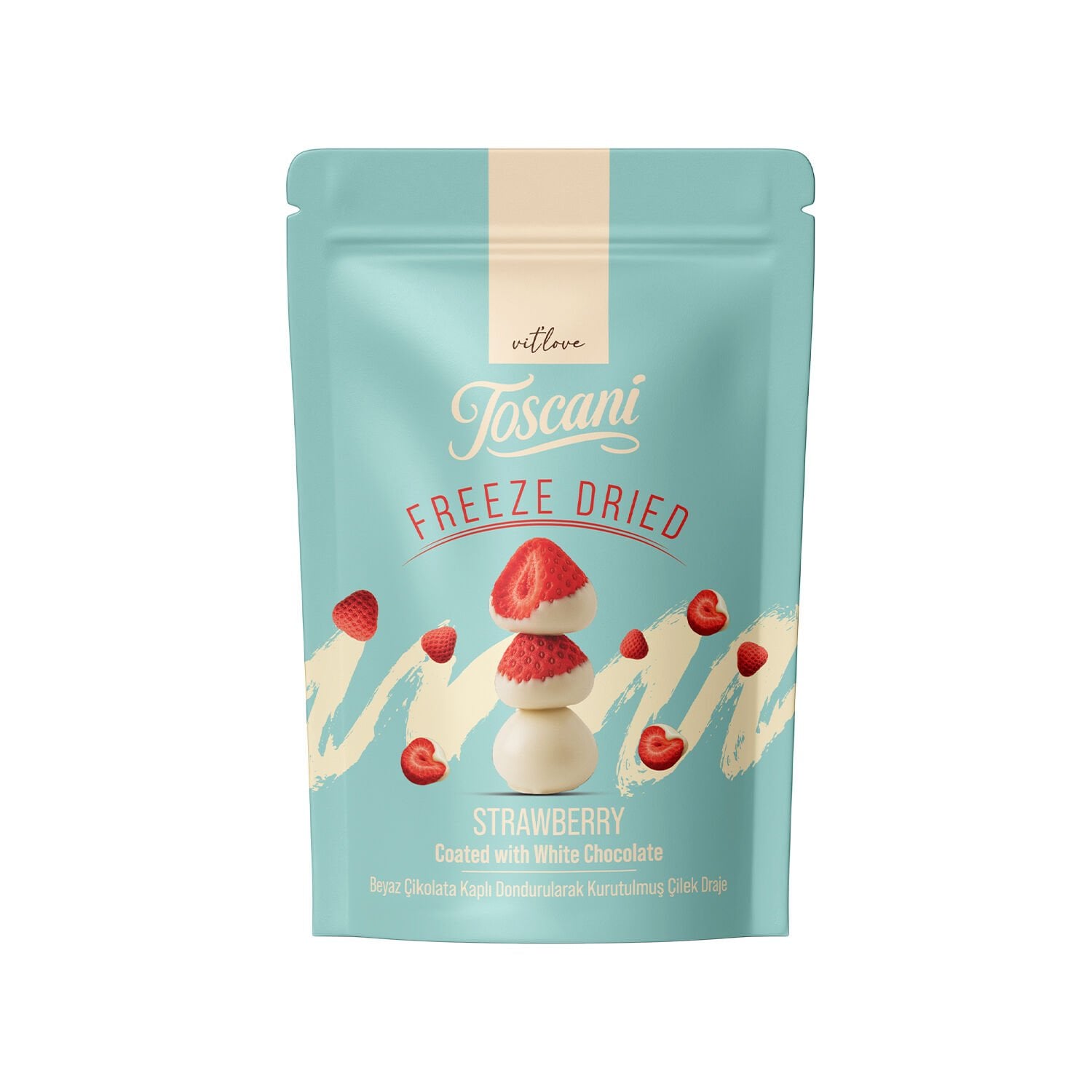 Beyaz Çikolatalı Çilek Draje, 60G