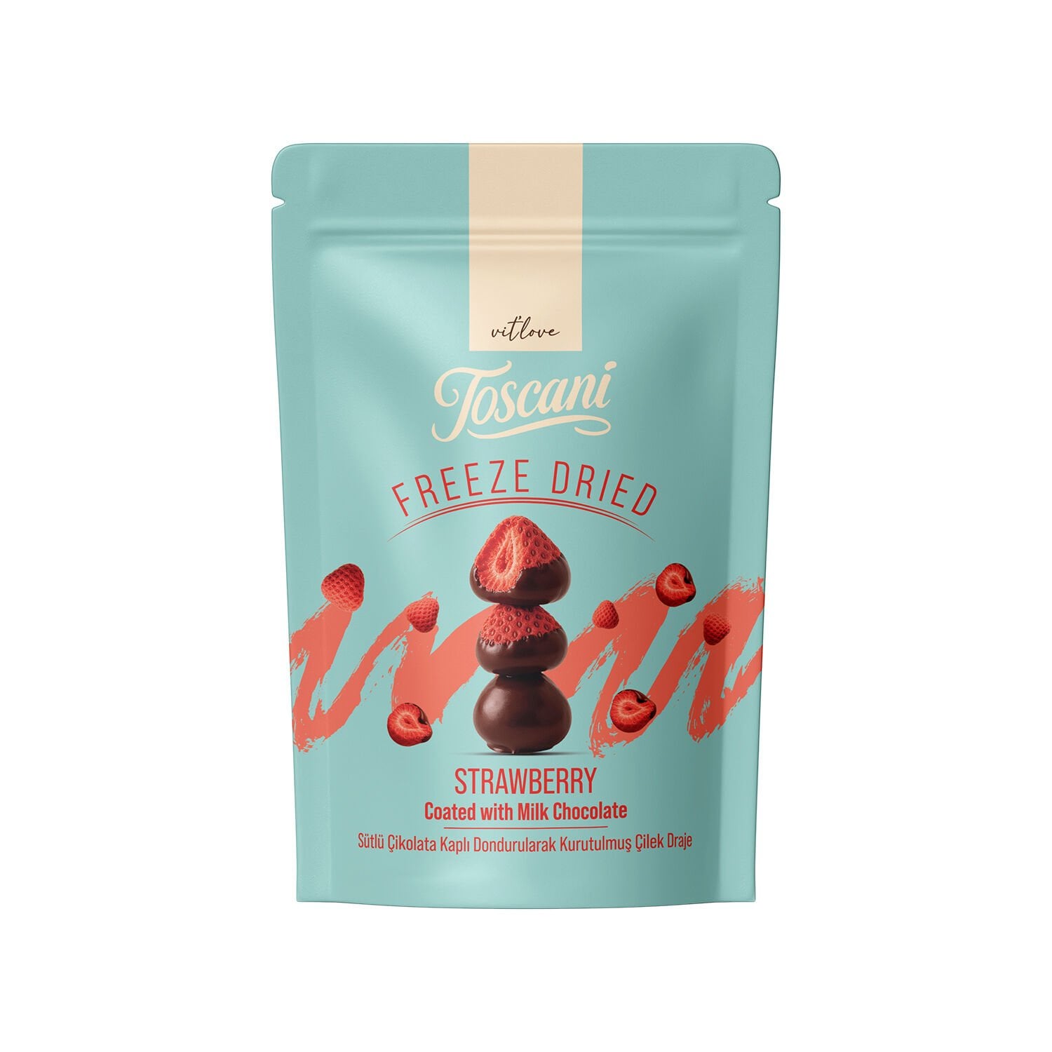 Sütlü Çikolatalı Çilek Draje, 60G