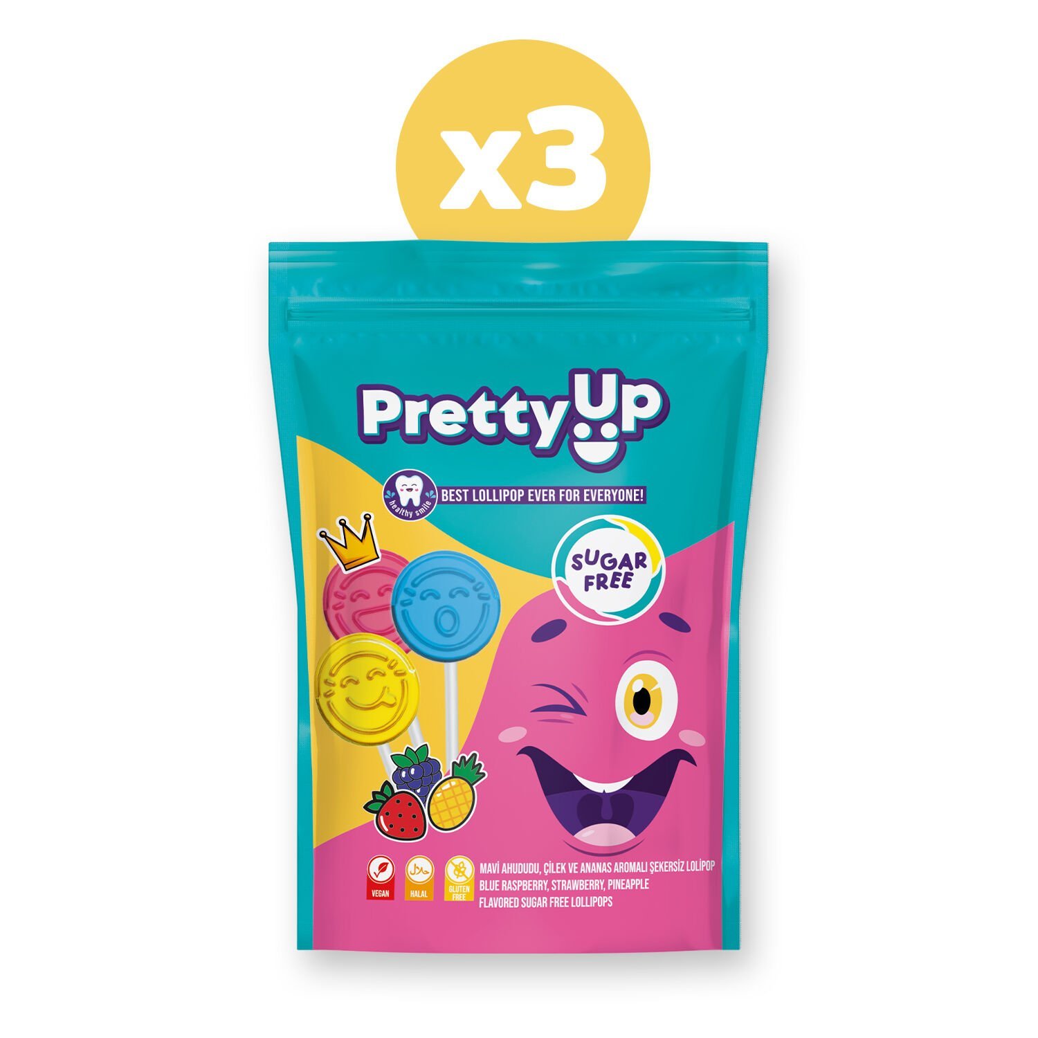 Şekersiz Lolipop, 55g X 3