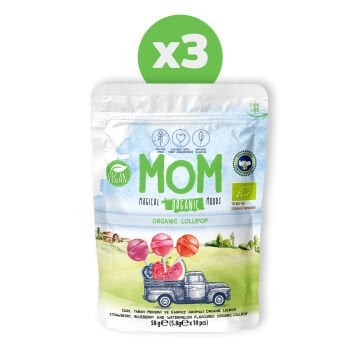 Organik Meyveli Lolipop, 58g X3