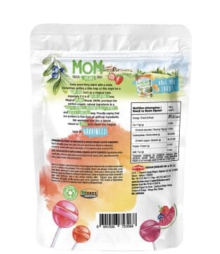 Organik Meyveli Lolipop, 58g