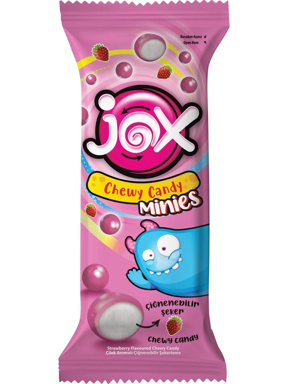 Çilek Aromalı Şeker, 10gr X 24