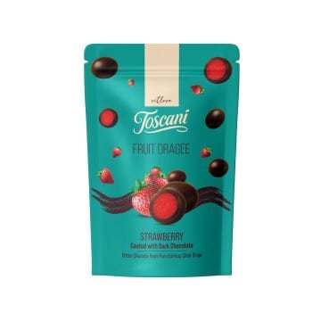 Bitter Çikolatalı Çilek Draje, 60G