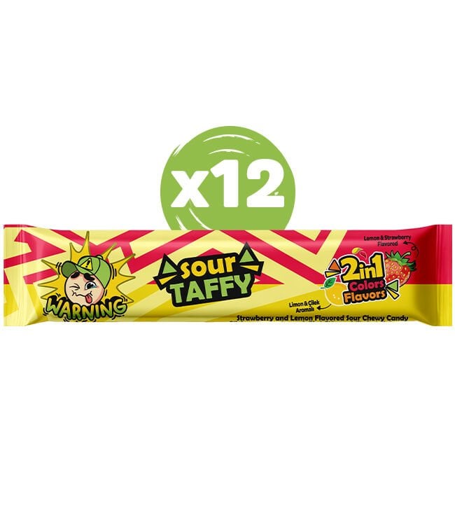 Çilek ve Limon Aromalı Ekşi Şekerleme, X 12