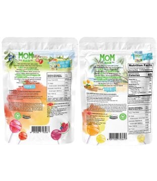 Meyve ve Tropikal Aromalı Organik Lolipop, 58g X 2