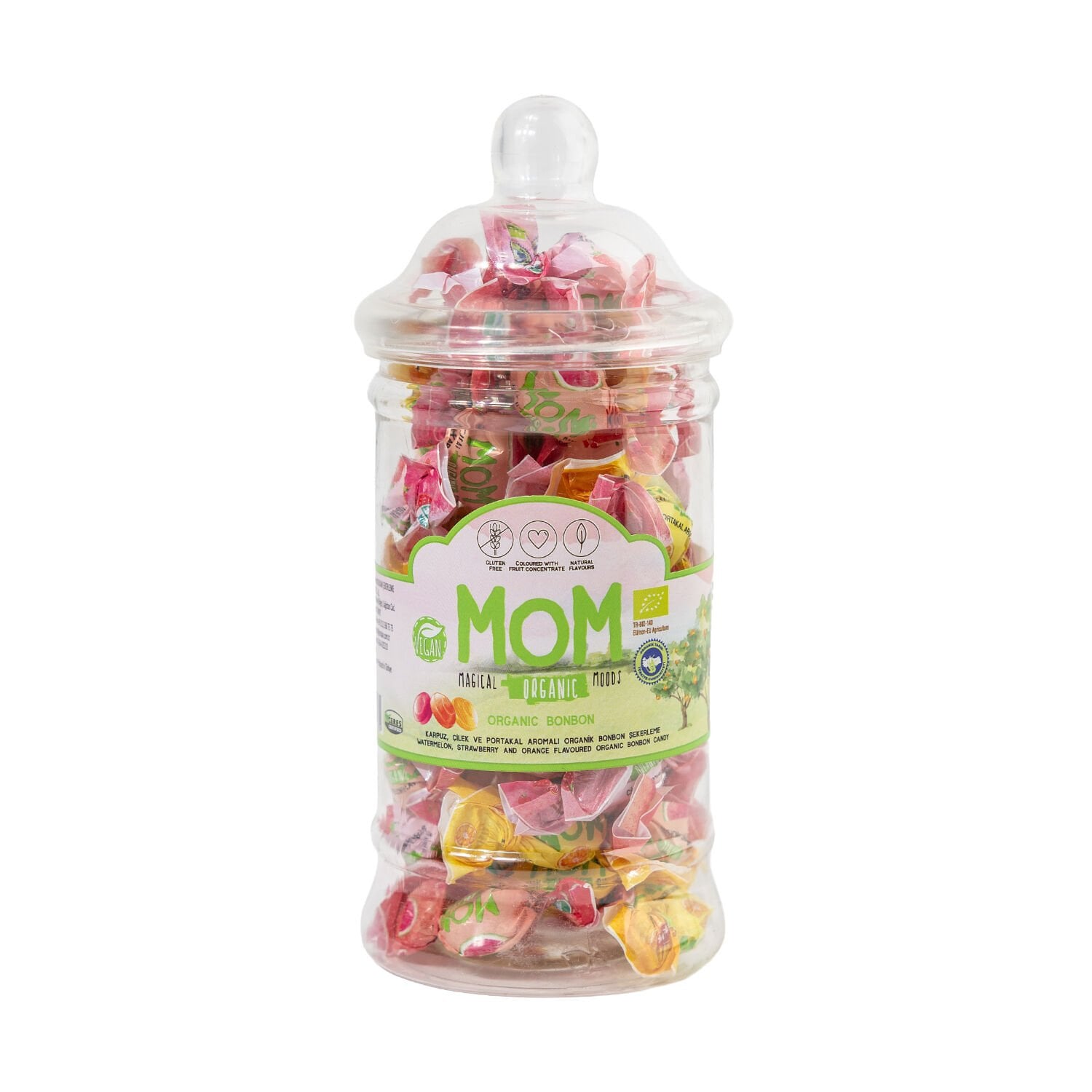 Meyve Aromalı Organik Bonbon Kavanoz, 112g