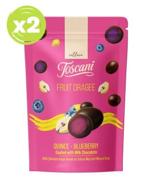 Sütlü Çikolata Kaplı Ayvalı Ve Yaban Mersinli Meyve Draje 2 x 60gr