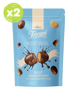 Sütlü Çikolata Kaplı Bisküvi Draje 2 x 60gr