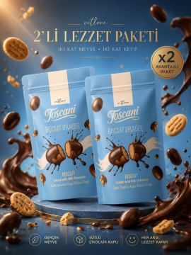 Sütlü Çikolata Kaplı Bisküvi Draje 2x60gr