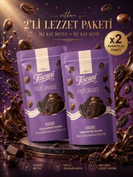 Sütlü Çikolata Kaplı Kuru Üzüm Draje 2x60gr