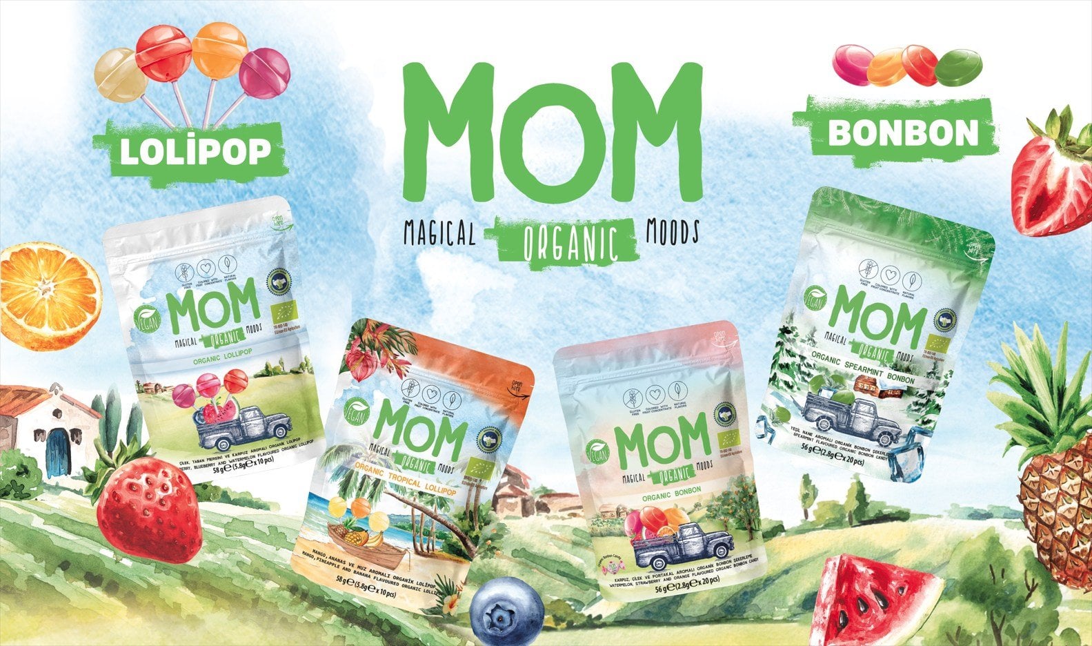 %100 Organik <br> Lolipoplar